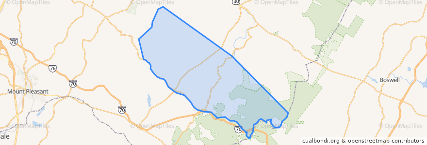 Mapa de ubicacion de Cook Township.