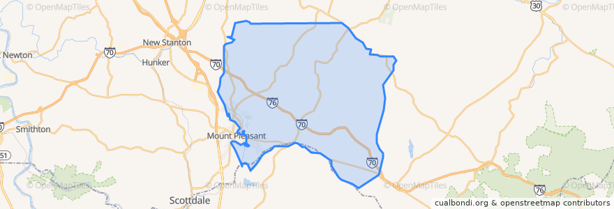 Mapa de ubicacion de Mount Pleasant Township.
