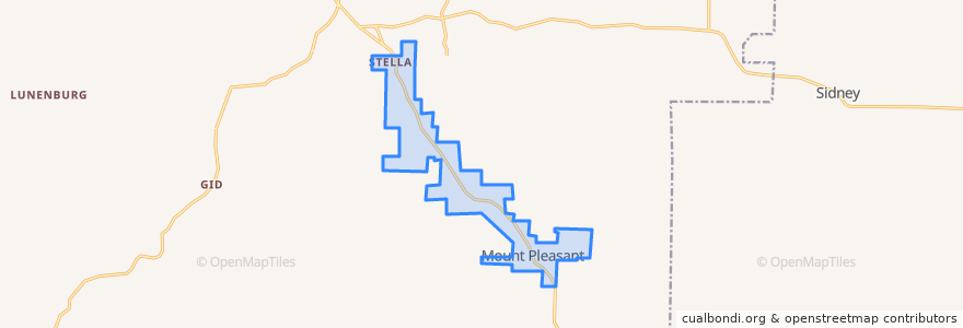 Mapa de ubicacion de Mount Pleasant.