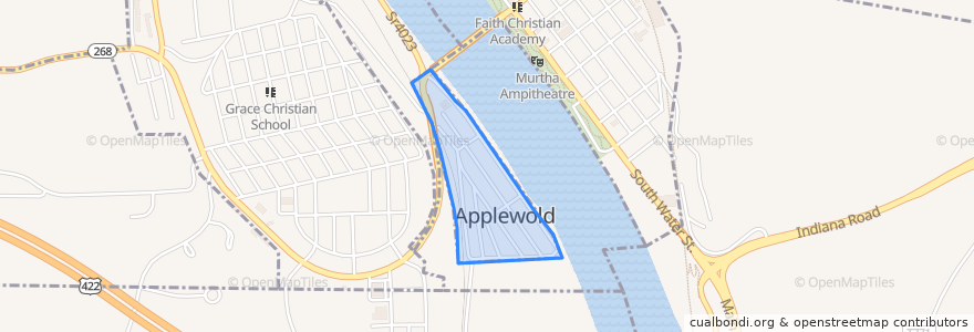 Mapa de ubicacion de Applewold.