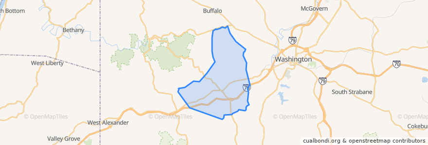 Mapa de ubicacion de Buffalo Township.