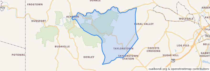 Mapa de ubicacion de Blaine Township.