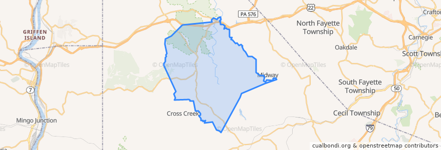 Mapa de ubicacion de Smith Township.