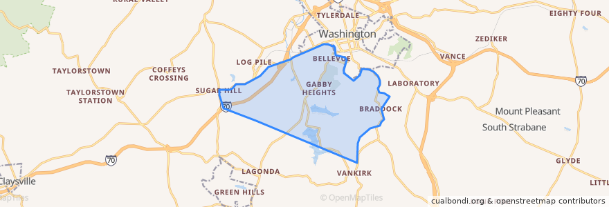Mapa de ubicacion de North Franklin Township.