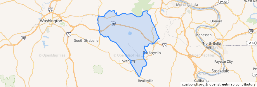 Mapa de ubicacion de Somerset Township.