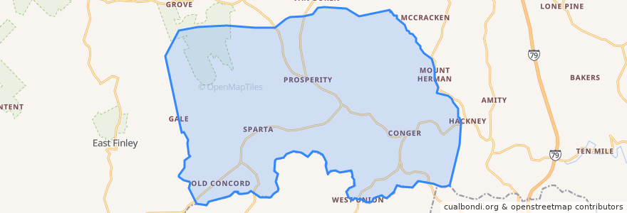 Mapa de ubicacion de Morris Township.