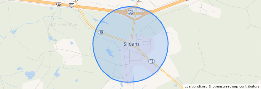 Mapa de ubicacion de Siloam.