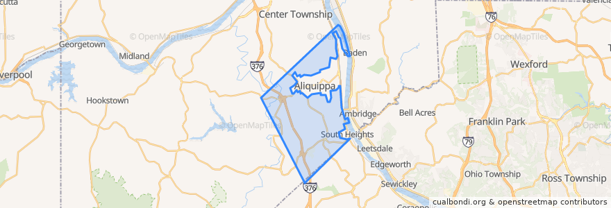 Mapa de ubicacion de Hopewell Township.