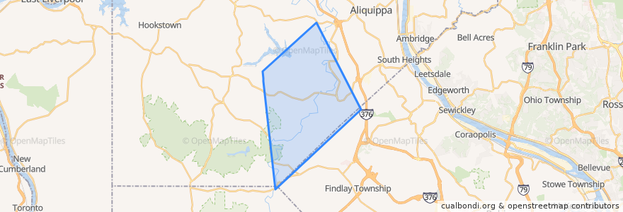 Mapa de ubicacion de Independence Township.