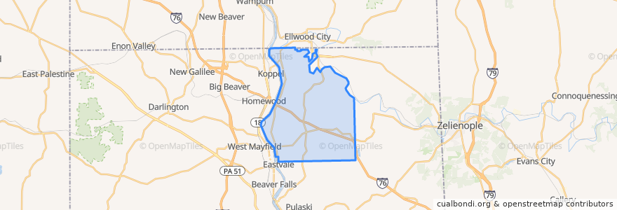 Mapa de ubicacion de North Sewickley Township.