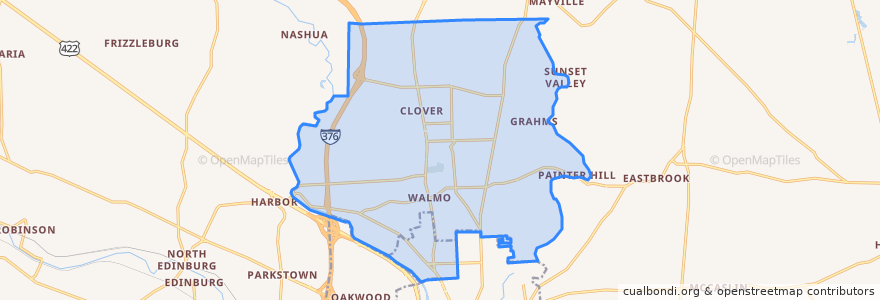 Mapa de ubicacion de Neshannock Township.