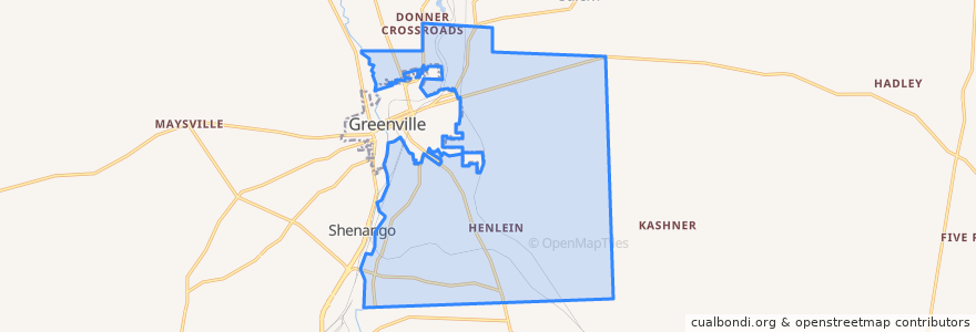 Mapa de ubicacion de Hempfield Township.