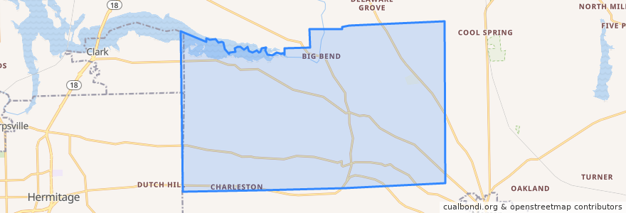 Mapa de ubicacion de Jefferson Township.