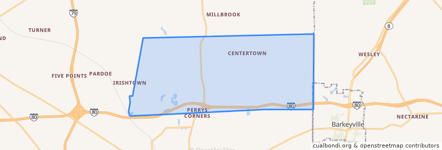 Mapa de ubicacion de Wolf Creek Township.