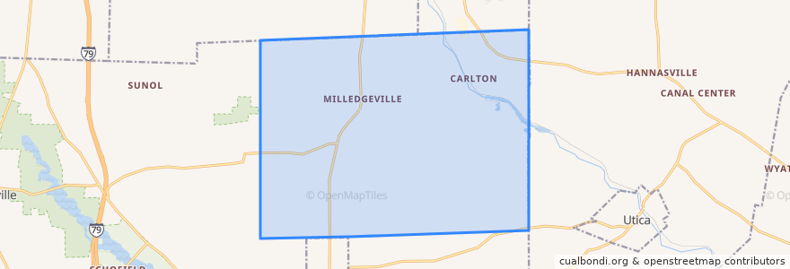 Mapa de ubicacion de French Creek Township.