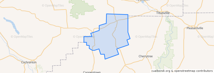 Mapa de ubicacion de Plum Township.