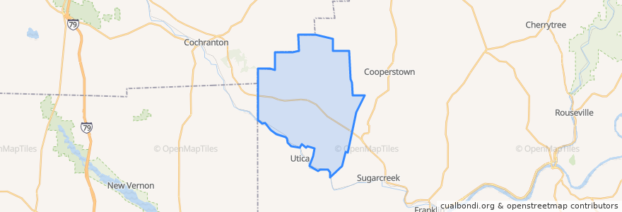Mapa de ubicacion de Canal Township.