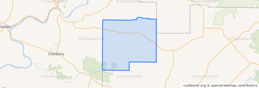 Mapa de ubicacion de Pinegrove Township.