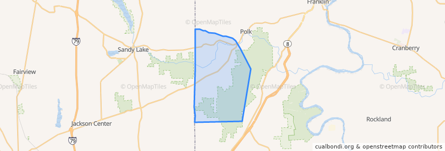 Mapa de ubicacion de Mineral Township.