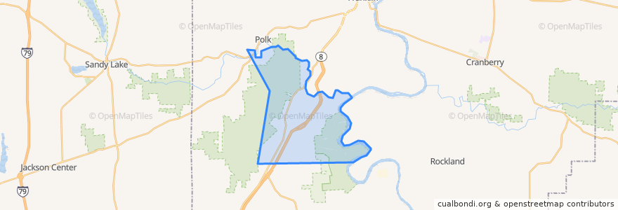 Mapa de ubicacion de Victory Township.
