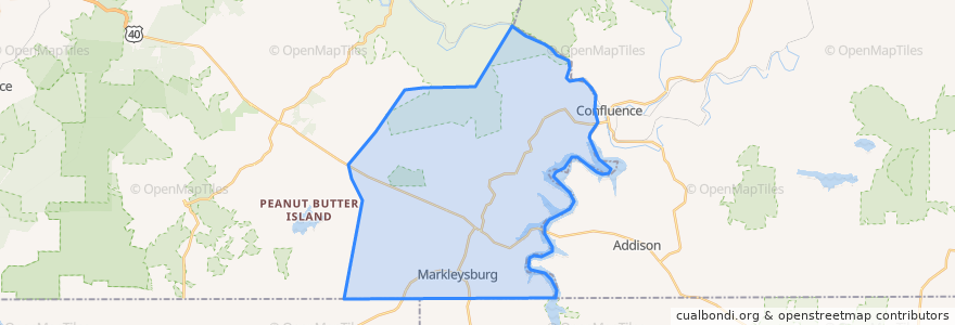 Mapa de ubicacion de Henry Clay Township.