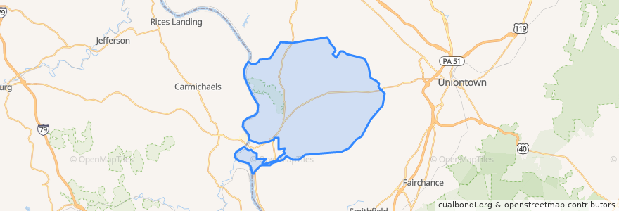Mapa de ubicacion de German Township.