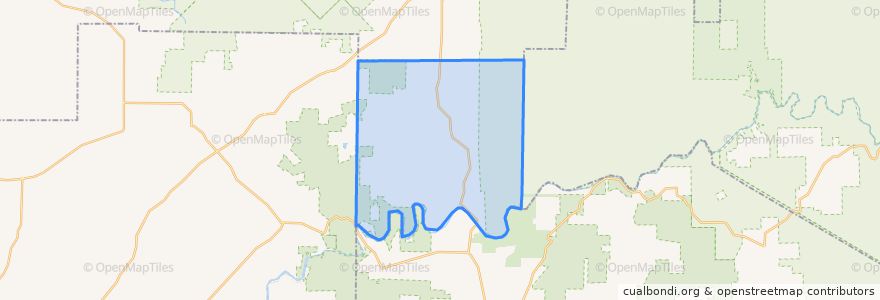 Mapa de ubicacion de Barnett Township.