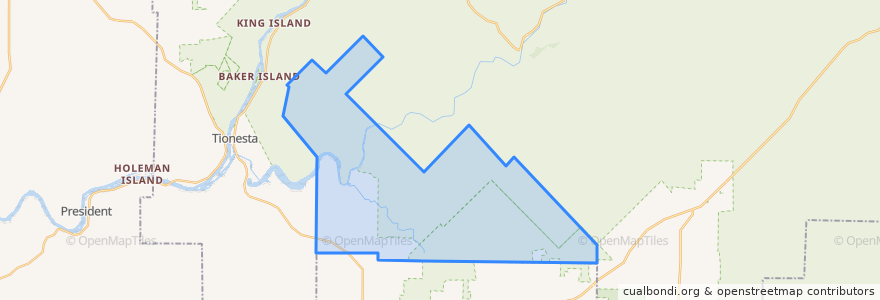 Mapa de ubicacion de Green Township.