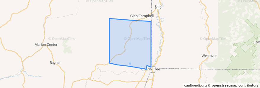 Mapa de ubicacion de Montgomery Township.