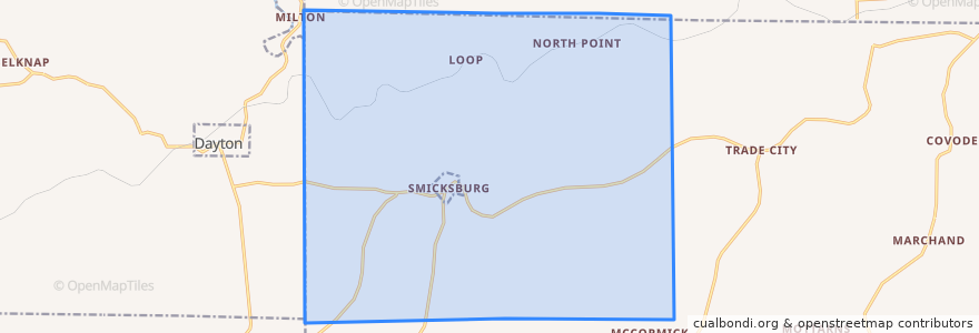 Mapa de ubicacion de West Mahoning Township.
