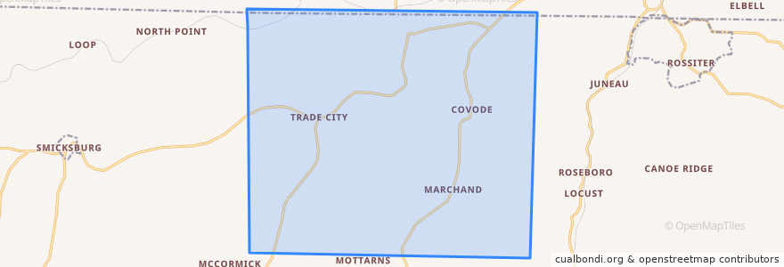 Mapa de ubicacion de North Mahoning Township.