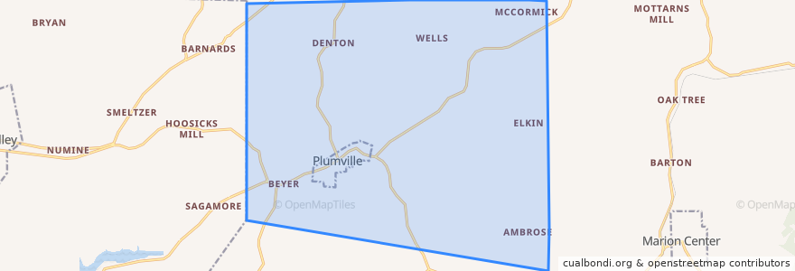 Mapa de ubicacion de South Mahoning Township.