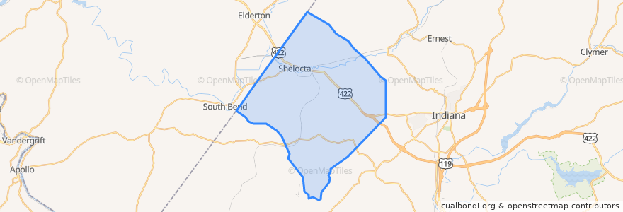 Mapa de ubicacion de Armstrong Township.