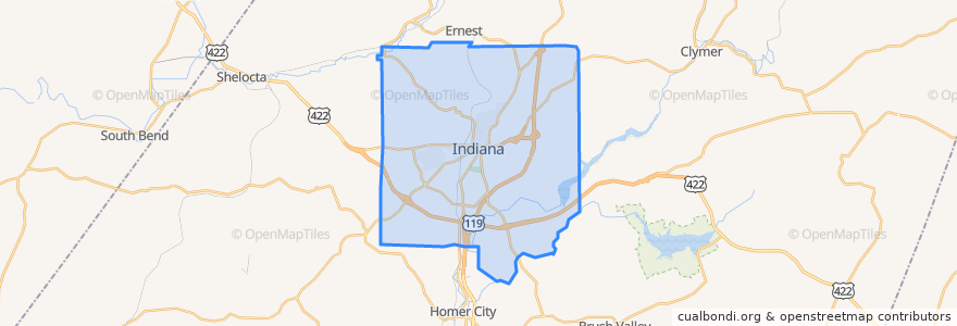 Mapa de ubicacion de White Township.