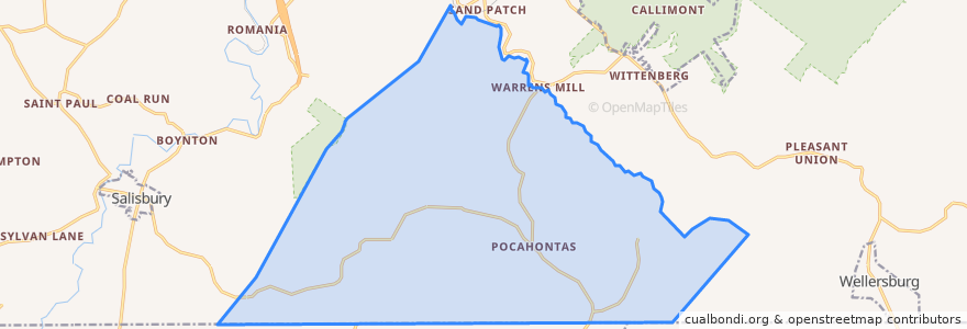 Mapa de ubicacion de Greenville Township.