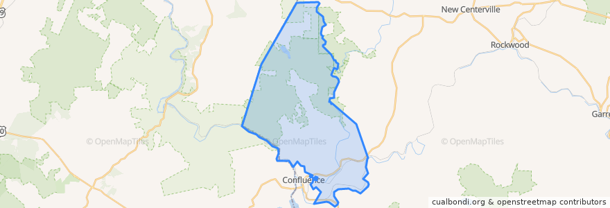 Mapa de ubicacion de Lower Turkeyfoot Township.