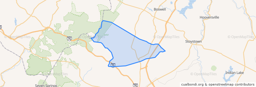Mapa de ubicacion de Lincoln Township.