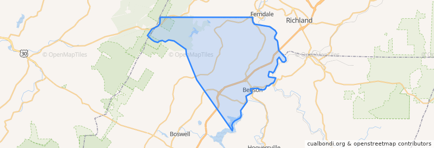 Mapa de ubicacion de Conemaugh Township.