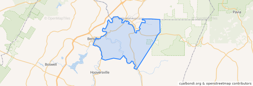 Mapa de ubicacion de Paint Township.