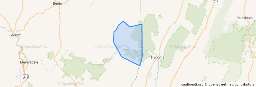 Mapa de ubicacion de Fairhope Township.