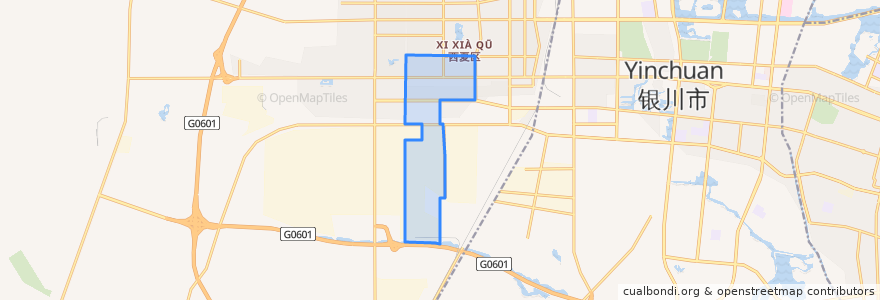 Mapa de ubicacion de 北京西路街道.