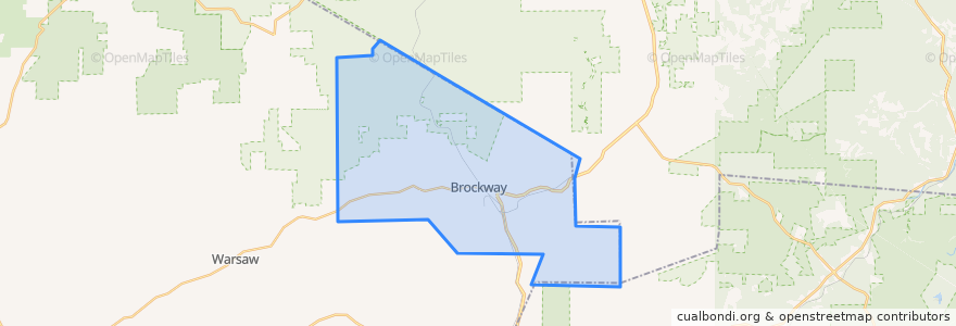 Mapa de ubicacion de Snyder Township.