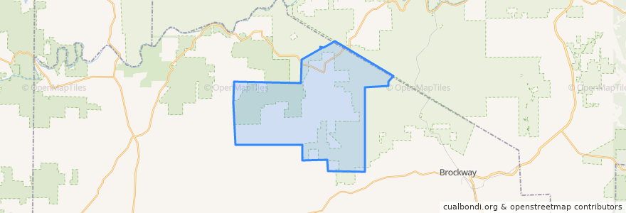 Mapa de ubicacion de Polk Township.