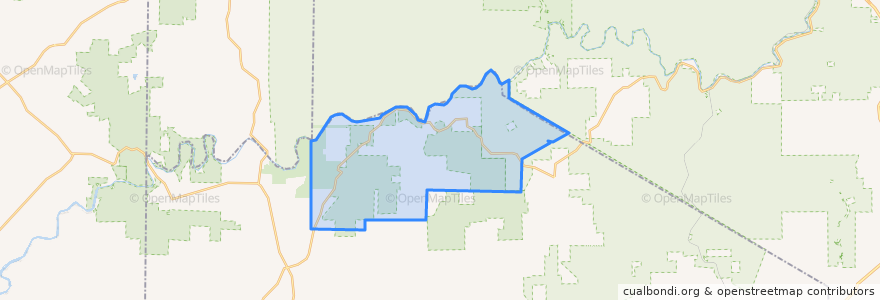 Mapa de ubicacion de Heath Township.