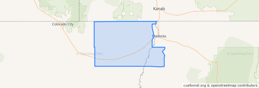 Mapa de ubicacion de Kaibab.