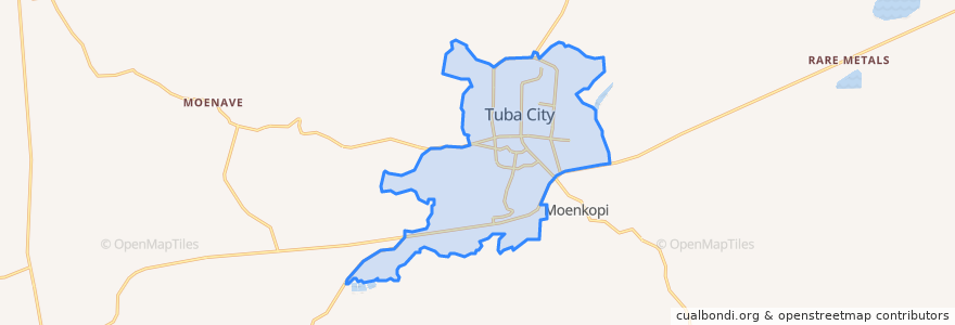 Mapa de ubicacion de Tuba City.