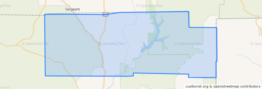 Mapa de ubicacion de Jones Township.