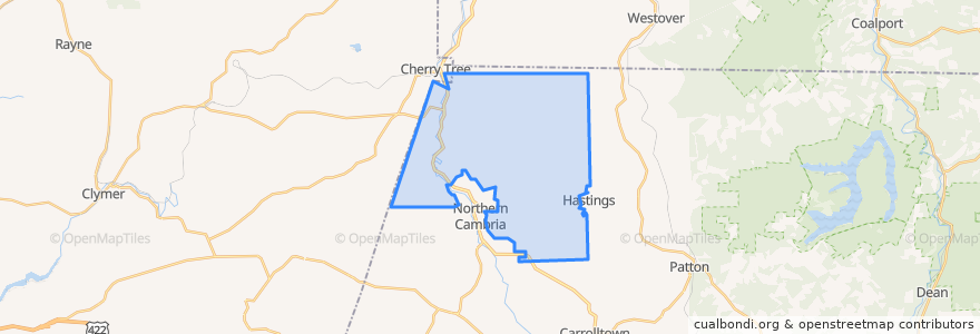 Mapa de ubicacion de Susquehanna Township.
