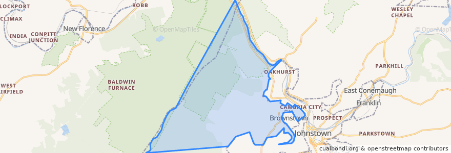 Mapa de ubicacion de Lower Yoder Township.