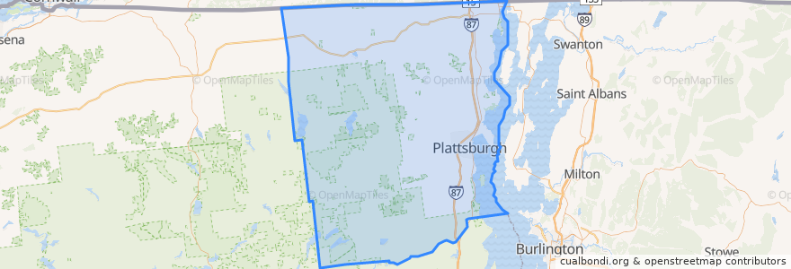 Mapa de ubicacion de Clinton County.